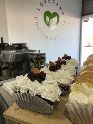 Almond joy cupcake at Lovegano  in Tijuana