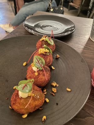 Corn and jalapeño croquetas- amazing!!  at Vandal in Newtown