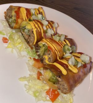 Cheeseburger spring rolls  at Vandal in Newtown