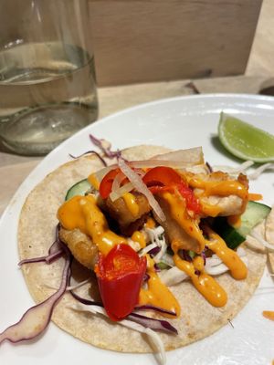 Favourite - prawn popcorn taco  #Veganuary at Vandal in Newtown