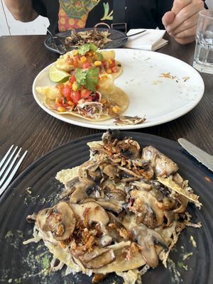 Mushroom and ‘fish’ tacos   at Vandal in Newtown