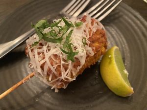 This is the best corn on the cob you’ll have in your life. Especially with a wedge of lime squeezed over the top first.  at Vandal in Newtown