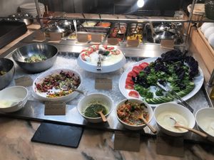 Buffet with salads  at Jito  in Irkutsk