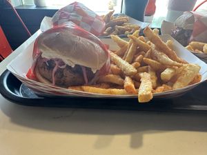 Medium chicken sandwich  at Peach and Pine in St James