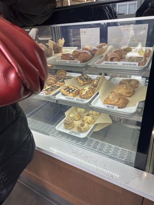 Bakery case  at Peach and Pine in St James