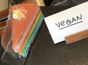 Rainbow cake  at 33rd Street Coffee in Rotterdam