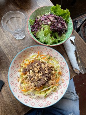 The food varies everyday and they make all adjustments to what you want to eat. Real yummy!  at Soul Kitchen in Paris