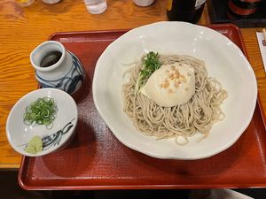  Cold soba with tofu  at Genji-soba in Osaka