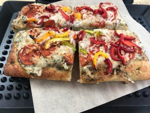 Pepperoni pizza  at Cozy Plum Bistro  in Sebastopol