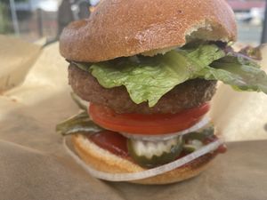 Beyond burger 🍔  at Cozy Plum Bistro  in Sebastopol