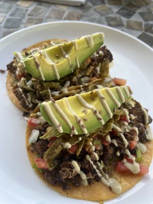 Carne Asada vegan tacos 🌮   at Cozy Plum Bistro  in Sebastopol