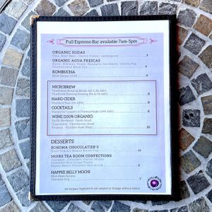 Menu  at Cozy Plum Bistro  in Sebastopol