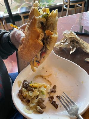 Philly Steak  at Cozy Plum Bistro  in Sebastopol