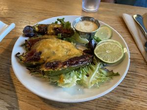 Stuffed jalapeños   at Cozy Plum Bistro  in Sebastopol