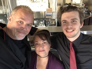 Charles, Lisa, and Julian  at Cozy Plum Bistro  in Sebastopol