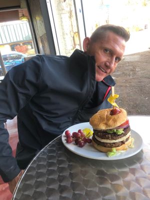 Double Impossible Burger! at Cozy Plum Bistro  in Sebastopol