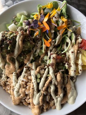 Avocado Farro Bowl at Cozy Plum Bistro  in Sebastopol