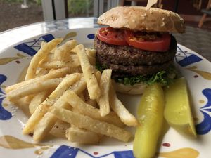 Double Impossible Burger  at Cozy Plum Bistro  in Sebastopol