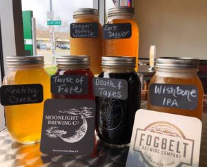 Local brews  at Cozy Plum Bistro  in Sebastopol