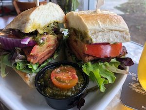 Sicilian Pesto Tenderloin  at Cozy Plum Bistro  in Sebastopol
