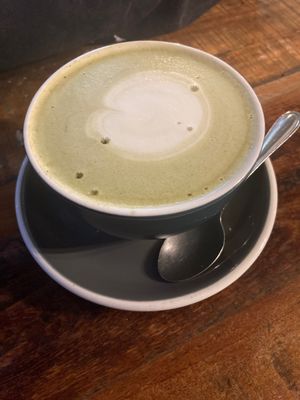 Matcha latte with soy milk at Little Sister Café in Auckland