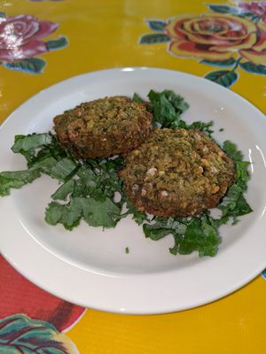 Made from scratch falafel at North Main Kitchen in Eureka Springs