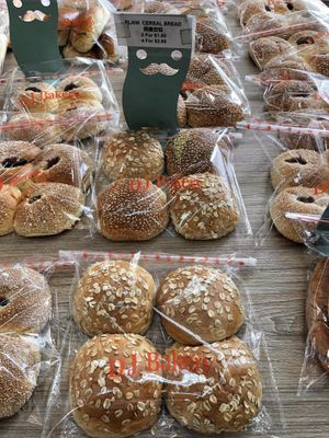 vegan plain cereal bread (aka vegan oat/sesame buns) at DJ Bakery - Hougang Str 21 in Northeast Singapore