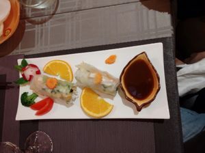 Rice paper spring rolls at Bonjour Vietnam in Pau