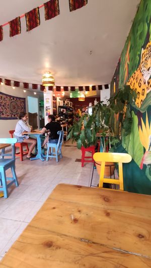 Al fondo de la foto, la tienda. at Madreselva in Bogota