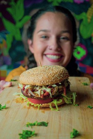 Las mejores hamburguesas veganas en Cali!!!! at Madreselva in Bogota
