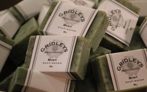 Mint and Cornmeal Soap at Gridley's Creatve Bath and Body in Lindsay