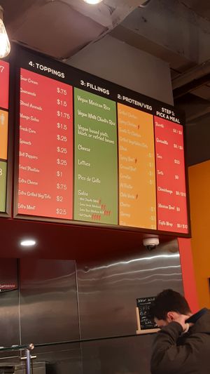 Menu at Amelia's Taqueria in Boston