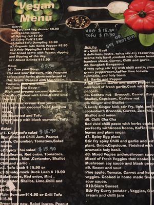 Plenty of vegan options  at Holy Basil Thai in Windsor