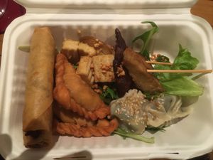 Mixed vegan starter delivered - very good!  at Holy Basil Thai in Windsor