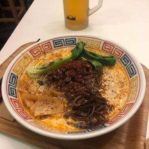 Spicy ramen with vegan mince at Lonely Mouth in Newtown