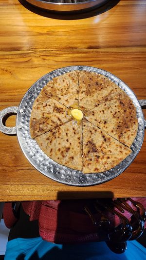 Aloo paratha at Namaskar in Seminyak