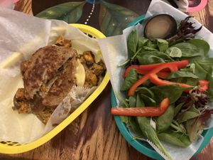 The fungi and salad. Both 👎  at Annie O Loves in Charleston