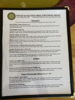 Menu at Annie O Loves in Charleston