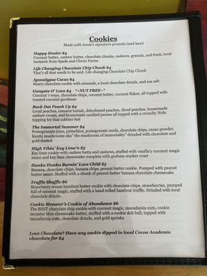 Menu at Annie O Loves in Charleston