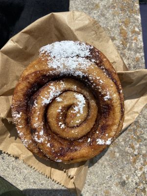 Cinnamon bun   at Vegbox Cafe in Exeter