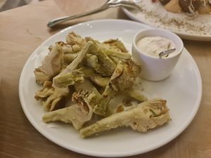 Fried artichoke at Artemis in Central Singapore