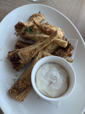 Fried artichoke  at Artemis in Central Singapore