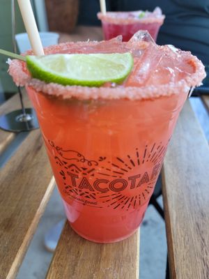 Strawberry margarita at Tacotarian - Downtown LV in Las Vegas
