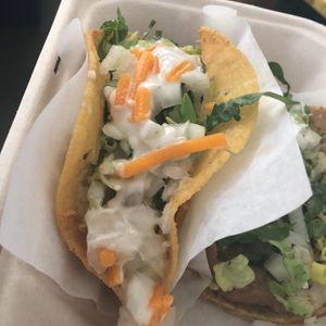 Dorado tacos! (Potatoes) - 99 cents on Wednesdays! at Tacotarian - Downtown LV in Las Vegas