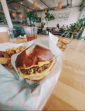 Breakfast sandwich at Tacotarian - Downtown LV in Las Vegas