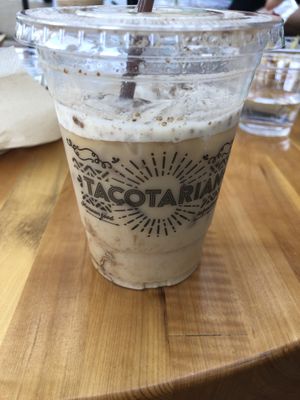 The amazing Horchata iced coffee!  at Tacotarian - Downtown LV in Las Vegas