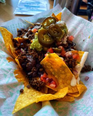 Nachos w/ asada  at Tacotarian - Downtown LV in Las Vegas
