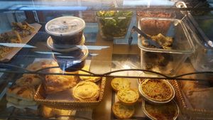 Pastry and tarts and quiche at Iwtopia Deli in Aberystwyth