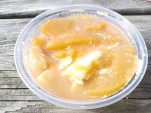 Peach cobbler at Sunshine Vegan Eats in Buffalo