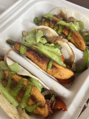 The street tacos  at Sunshine Vegan Eats in Buffalo